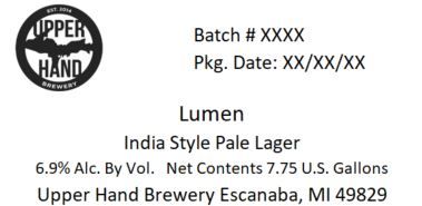 Lumen — full label as filed with TTB