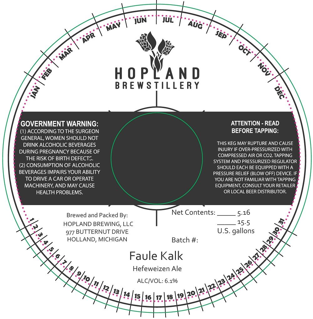Faule Kalk — full label as filed with TTB