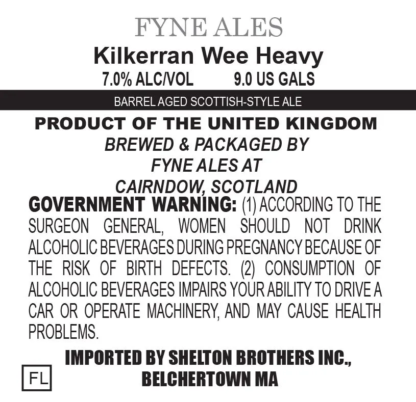 Kilkerran Wee Heavy label