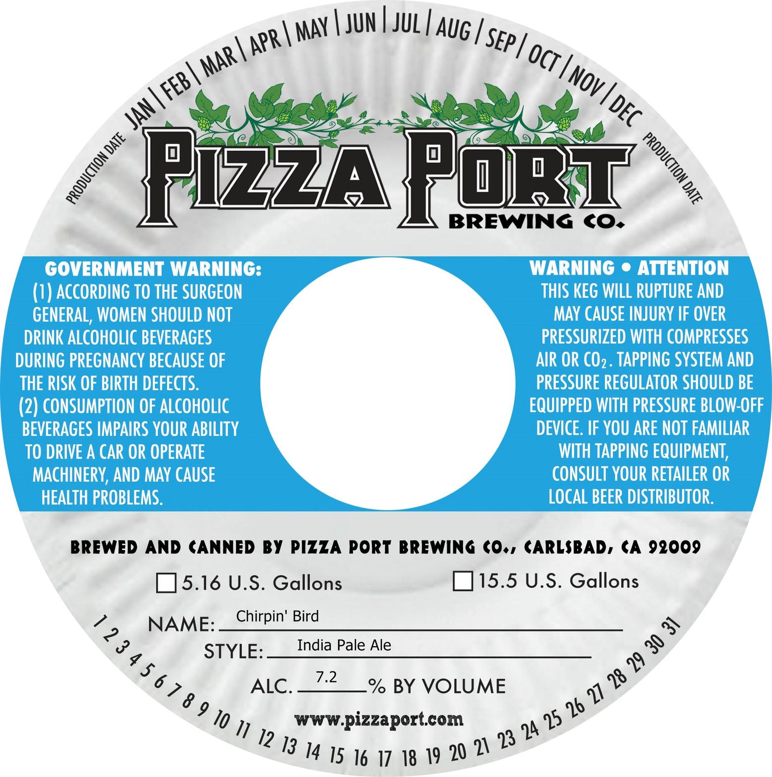 Chirpin' Bird — full label as filed with TTB