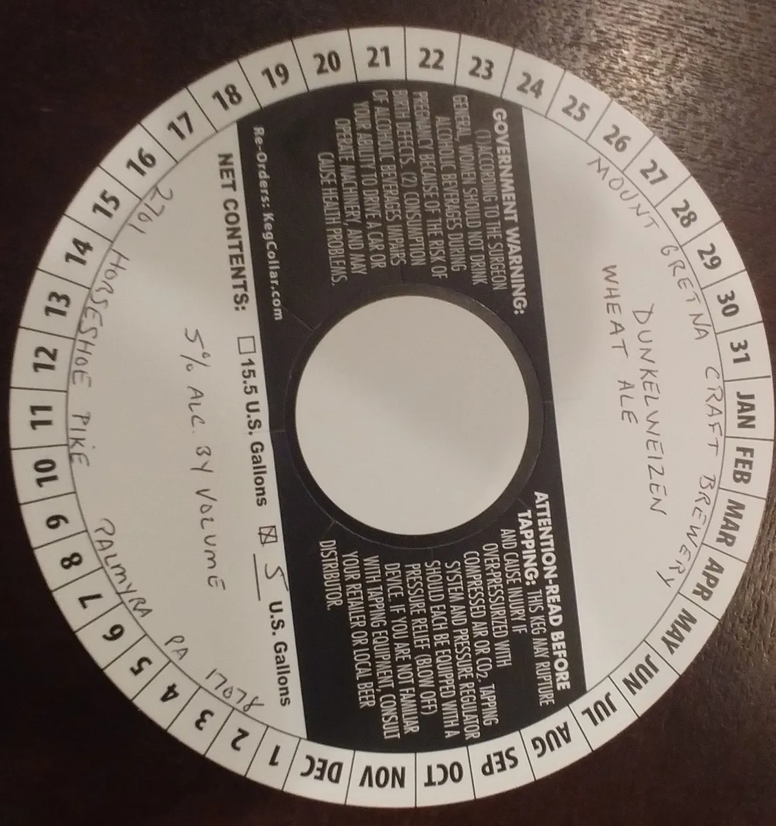 Dunkelweizen Wheat Ale label art — DUNKELWEIZEN WHEAT ALE