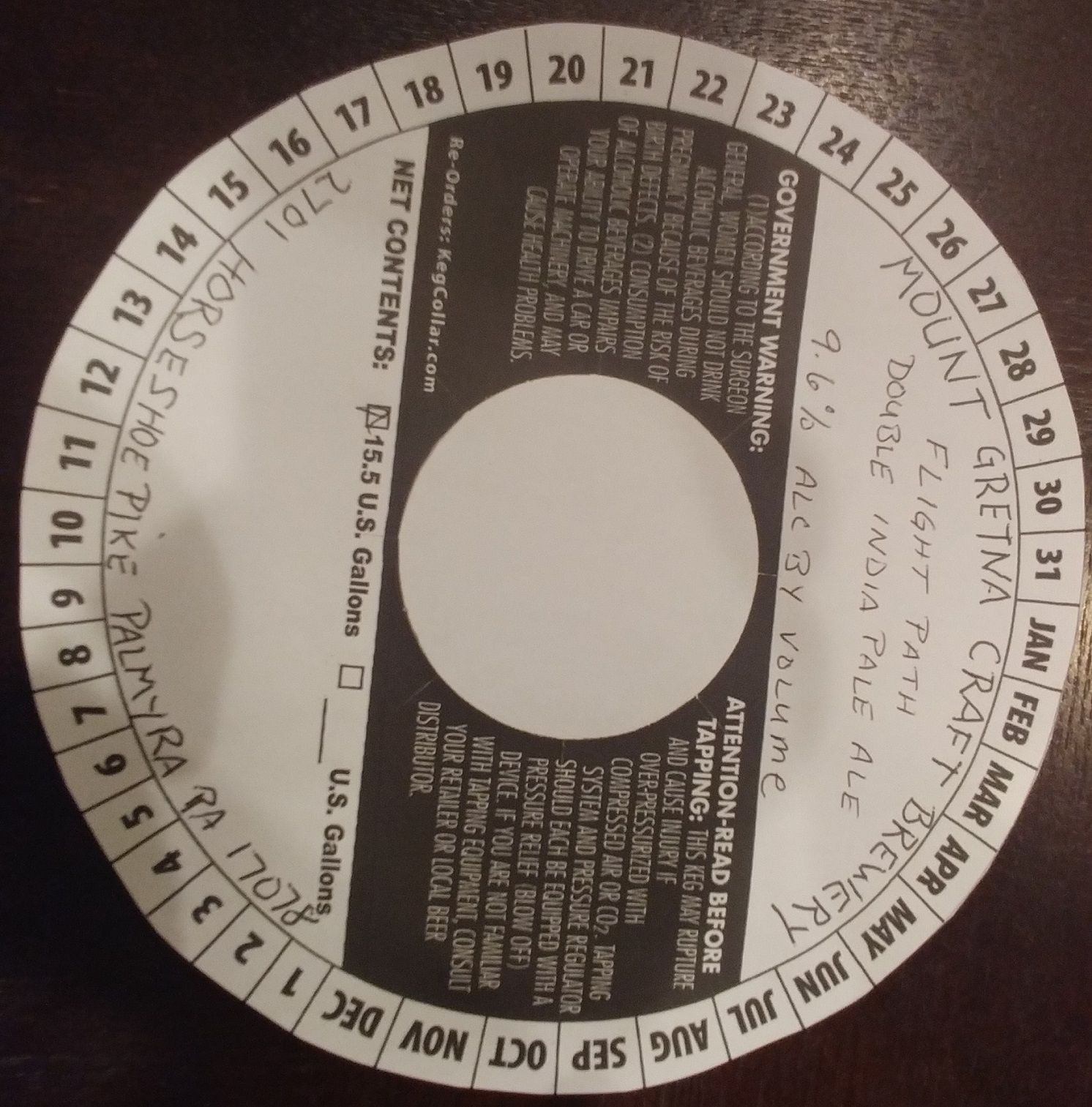 Flight Path Double India Pale Ale — full label as filed with TTB