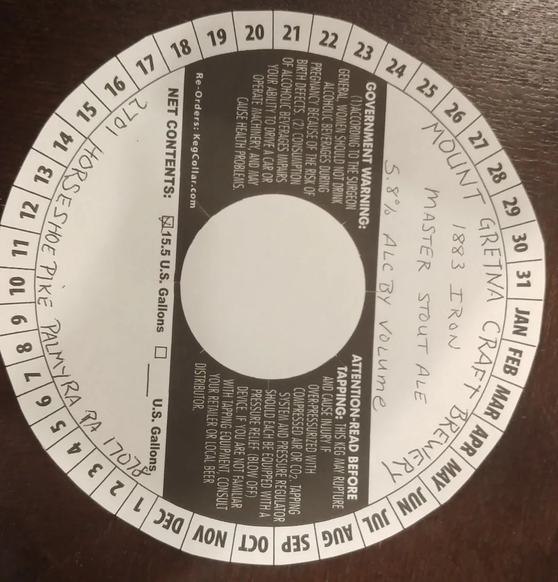 1883 Iron Master Stout Ale label art — 1883 IRON MASTER STOUT ALE