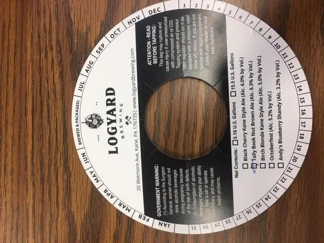 Tally Book Nut Brown Ale label