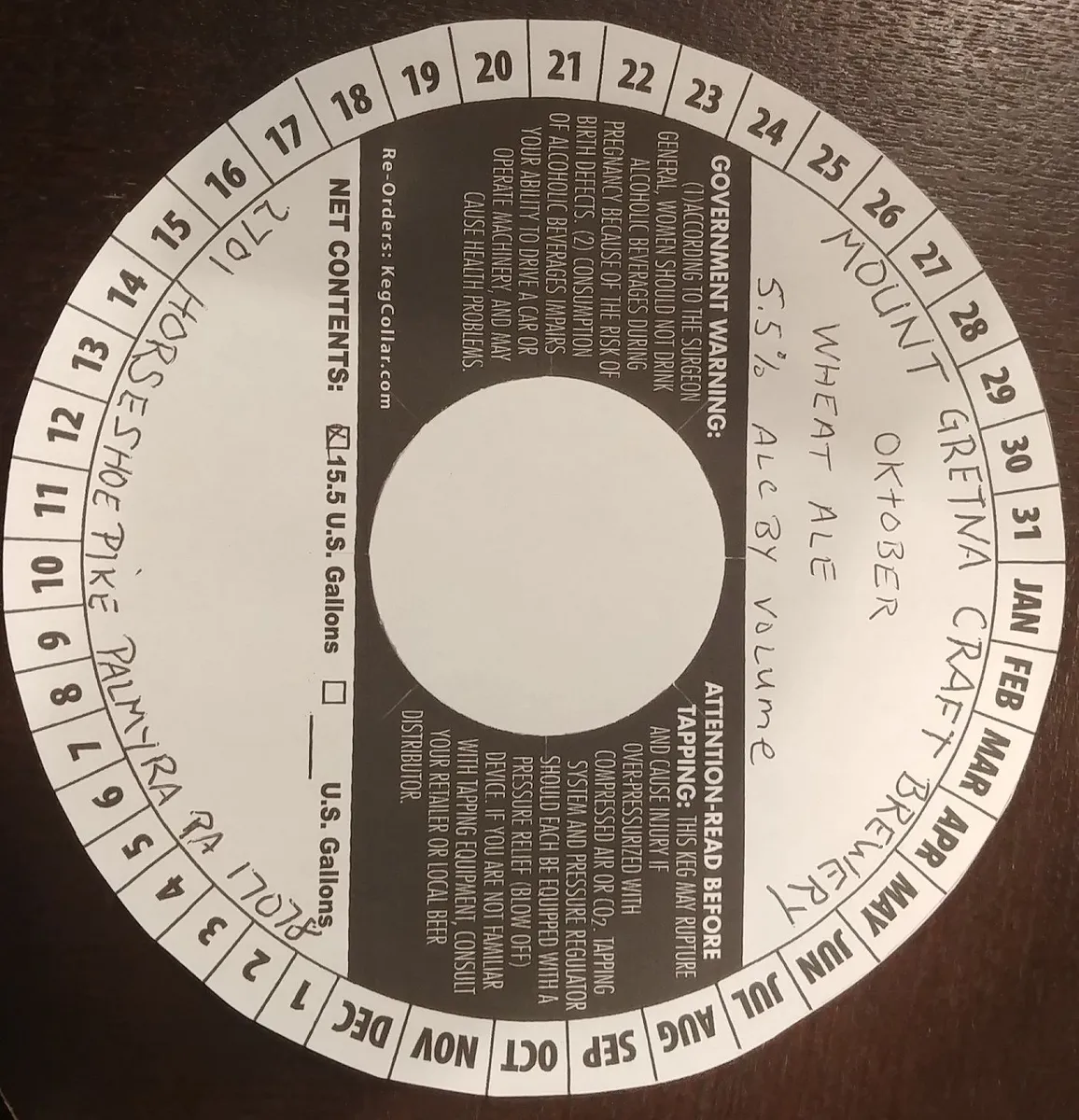 Oktober Wheat Ale label art — OKTOBER WHEAT ALE