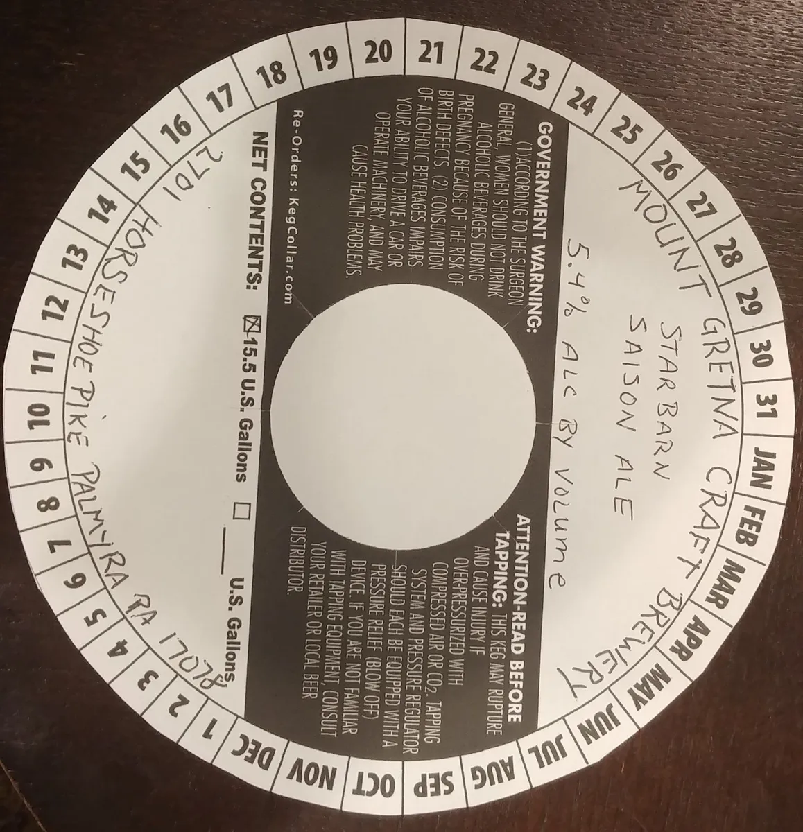 Star Barn Saison Ale label art — STAR BARN SAISON ALE