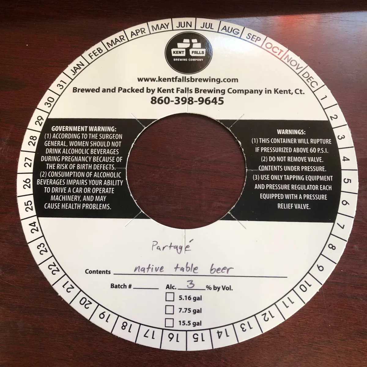 Partagé label art — KENT FALLS BREWING CO.