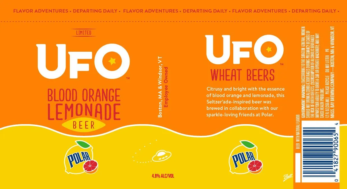 UFO Blood Orange Lemonade label