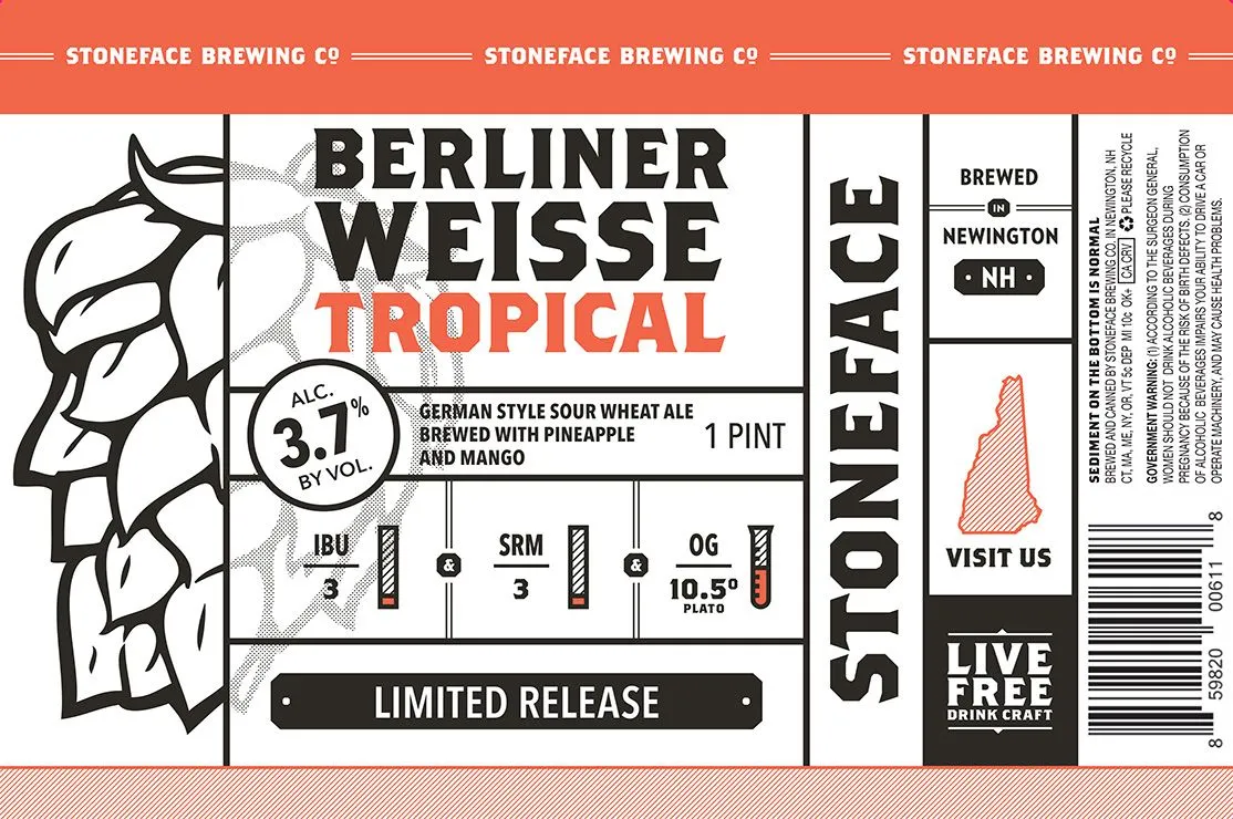 Berliner Weisse Tropical label