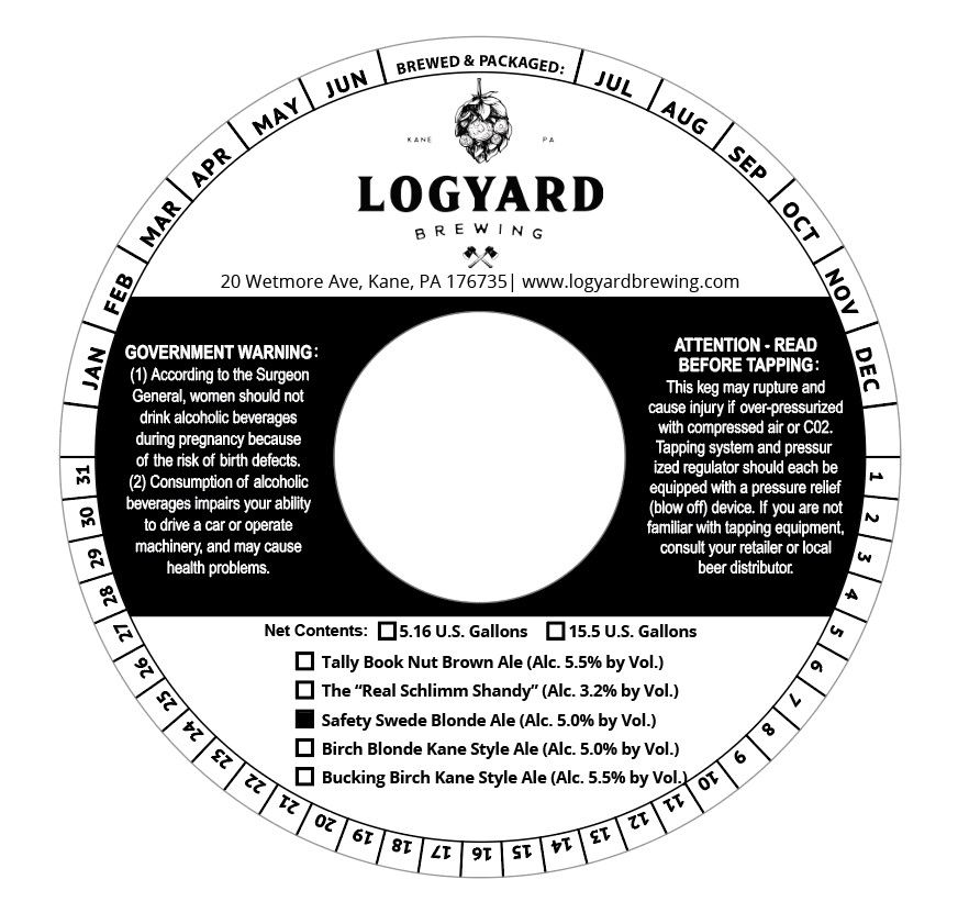 Safety Swede Blonde Ale — full label as filed with TTB