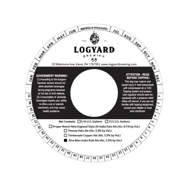 Pine Man India Pale Ale label