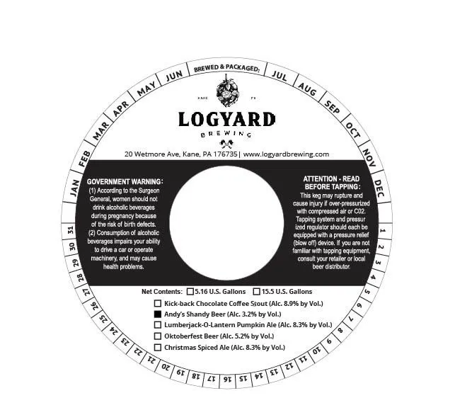 Andy's Shandy Beer label