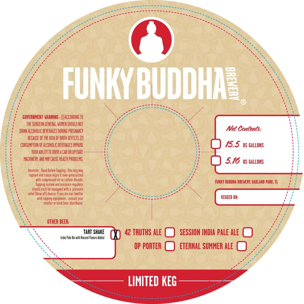 Tart Shake label art — FUNKY BUDDHA BREWERY
