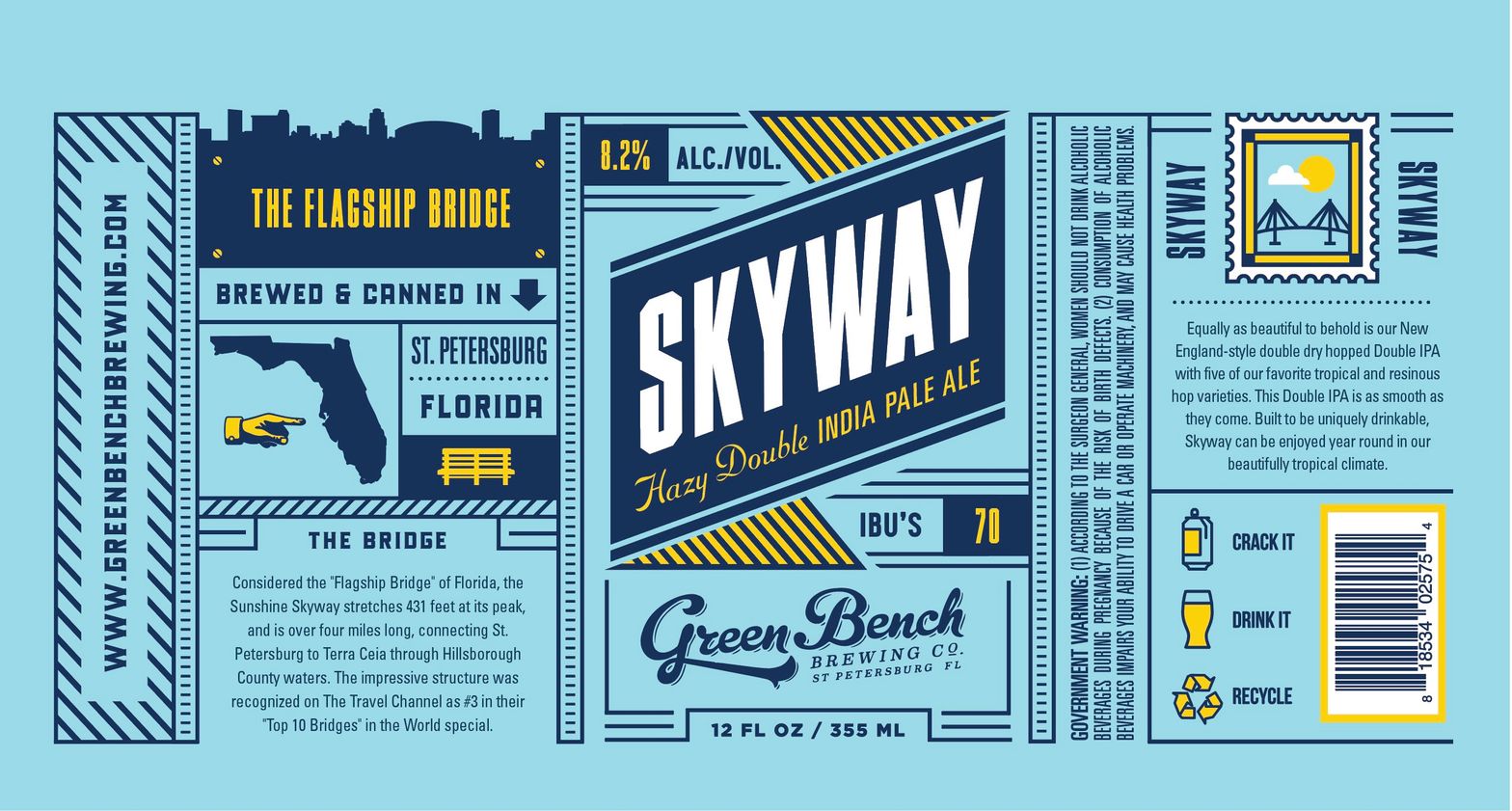 Skyway — full label as filed with TTB