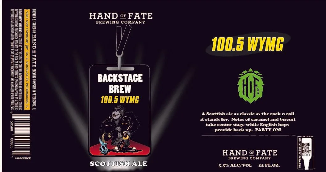 Backstage Brew — full label as filed with TTB