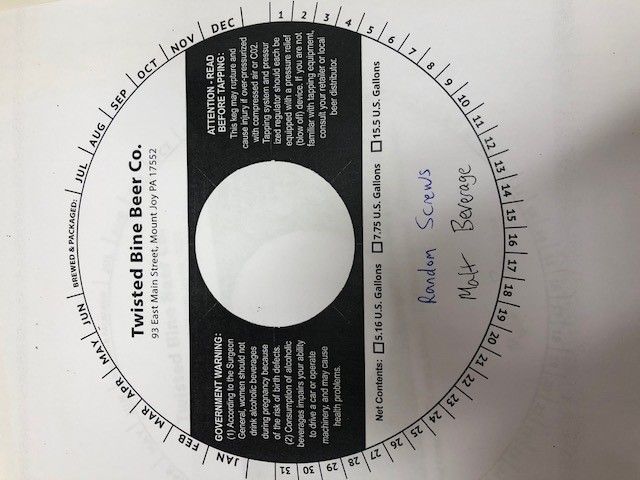 Random Screws — full label as filed with TTB
