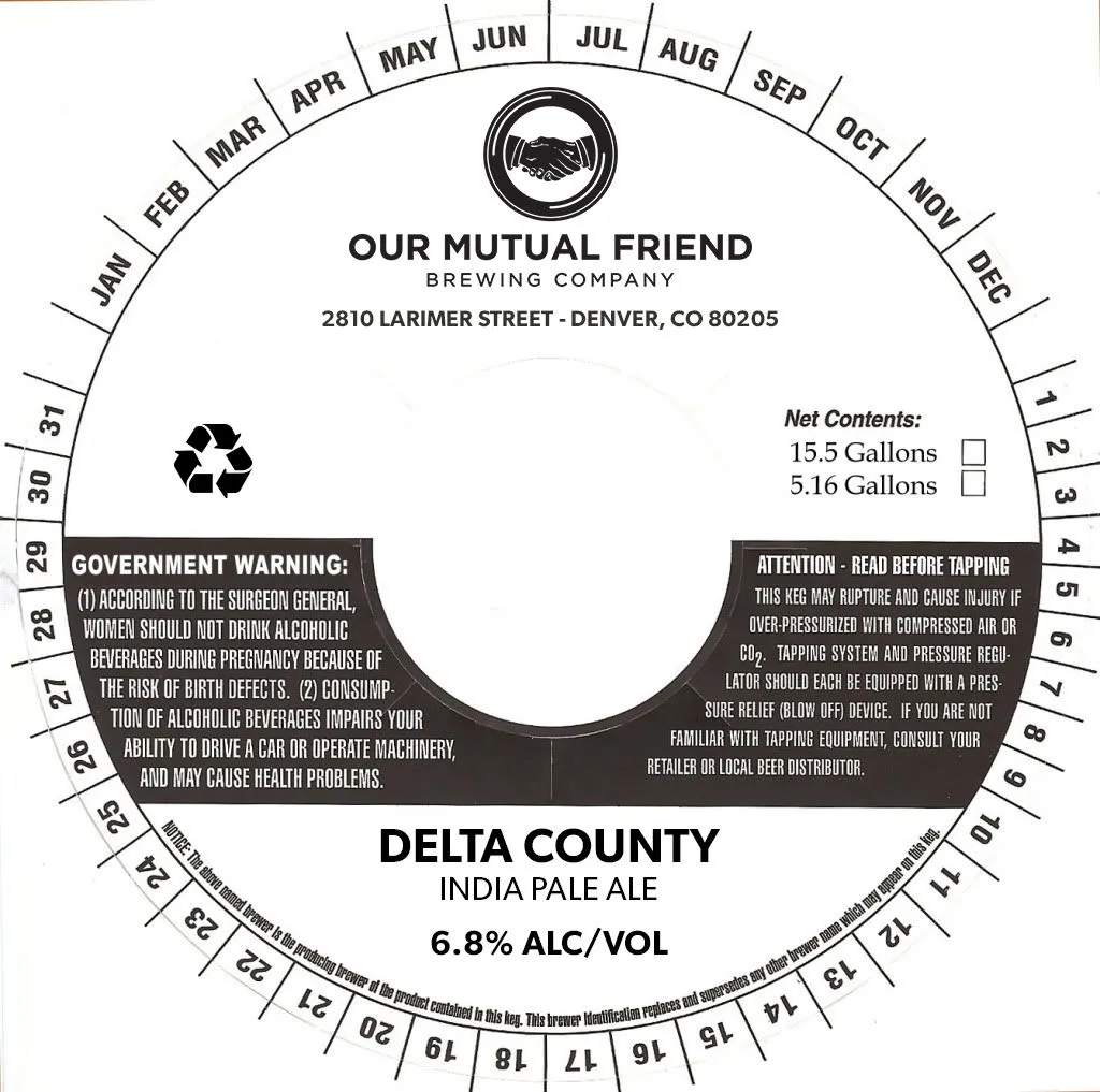Delta County label art — DELTA COUNTY