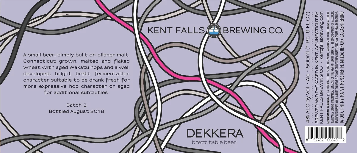 Dekkera label art — KENT FALLS BREWING CO