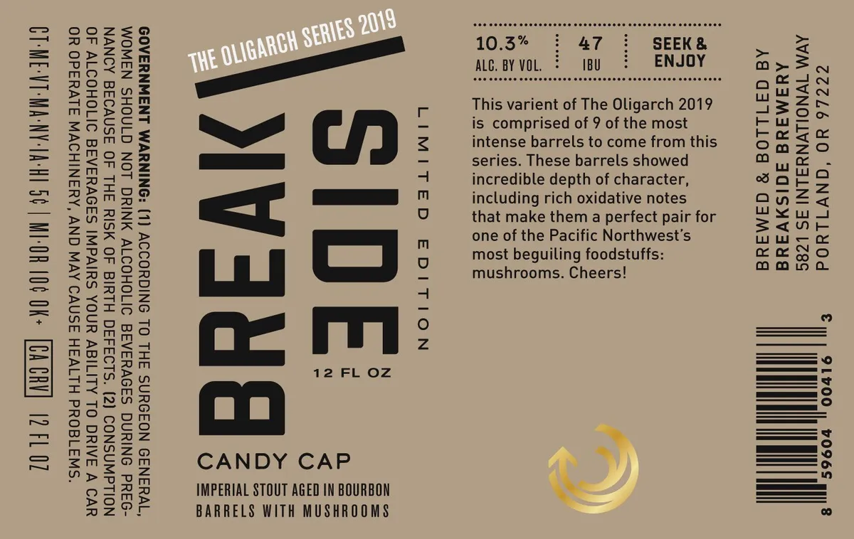 Candy Cap label art — BREAKSIDE BREWERY