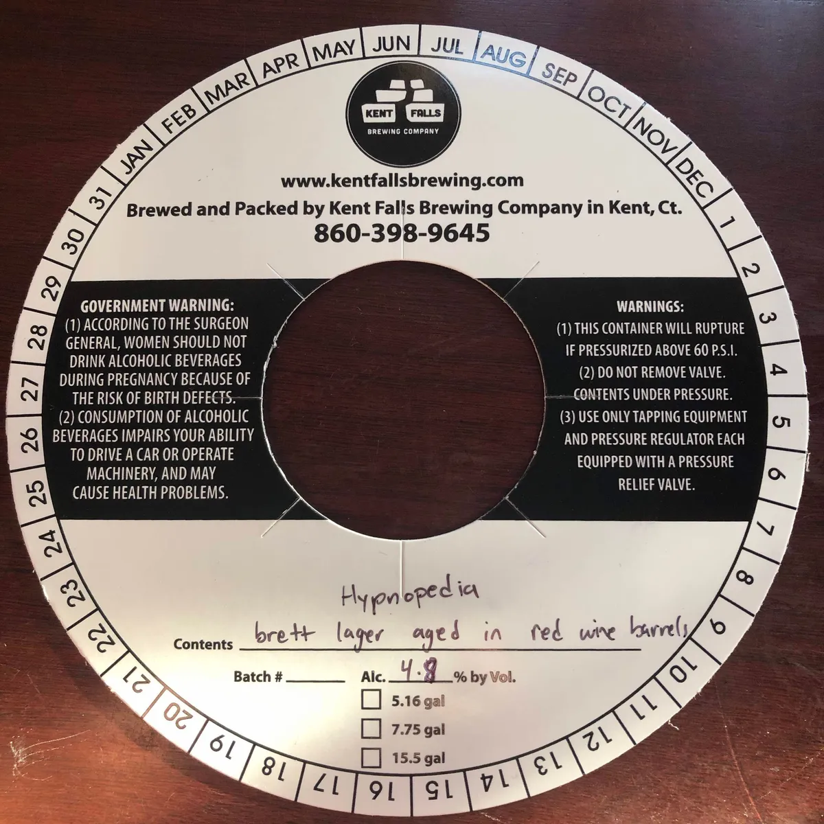 Hypnopedia label art — KENT FALLS BREWING CO.