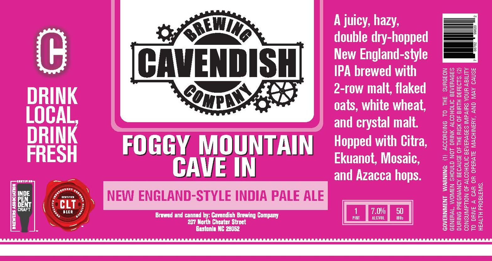 Foggy Mountain Cave In — full label as filed with TTB