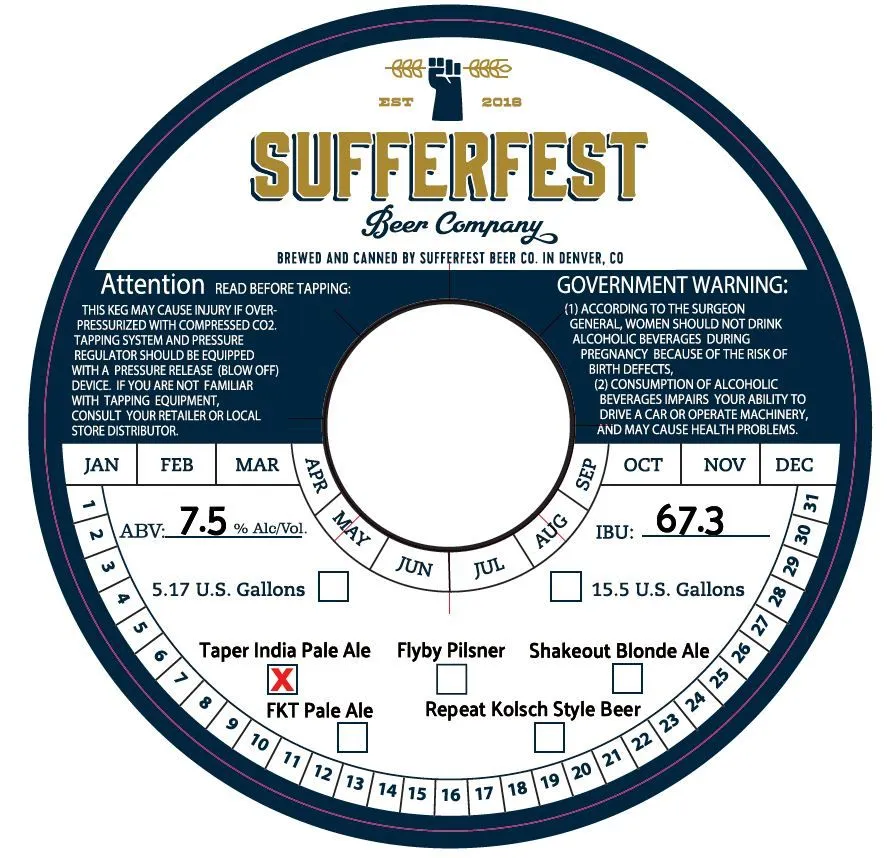 Taper India Pale Ale label
