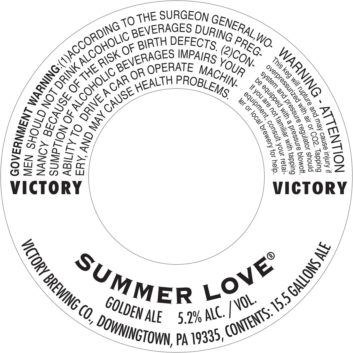 Summer Love label art — VICTORY