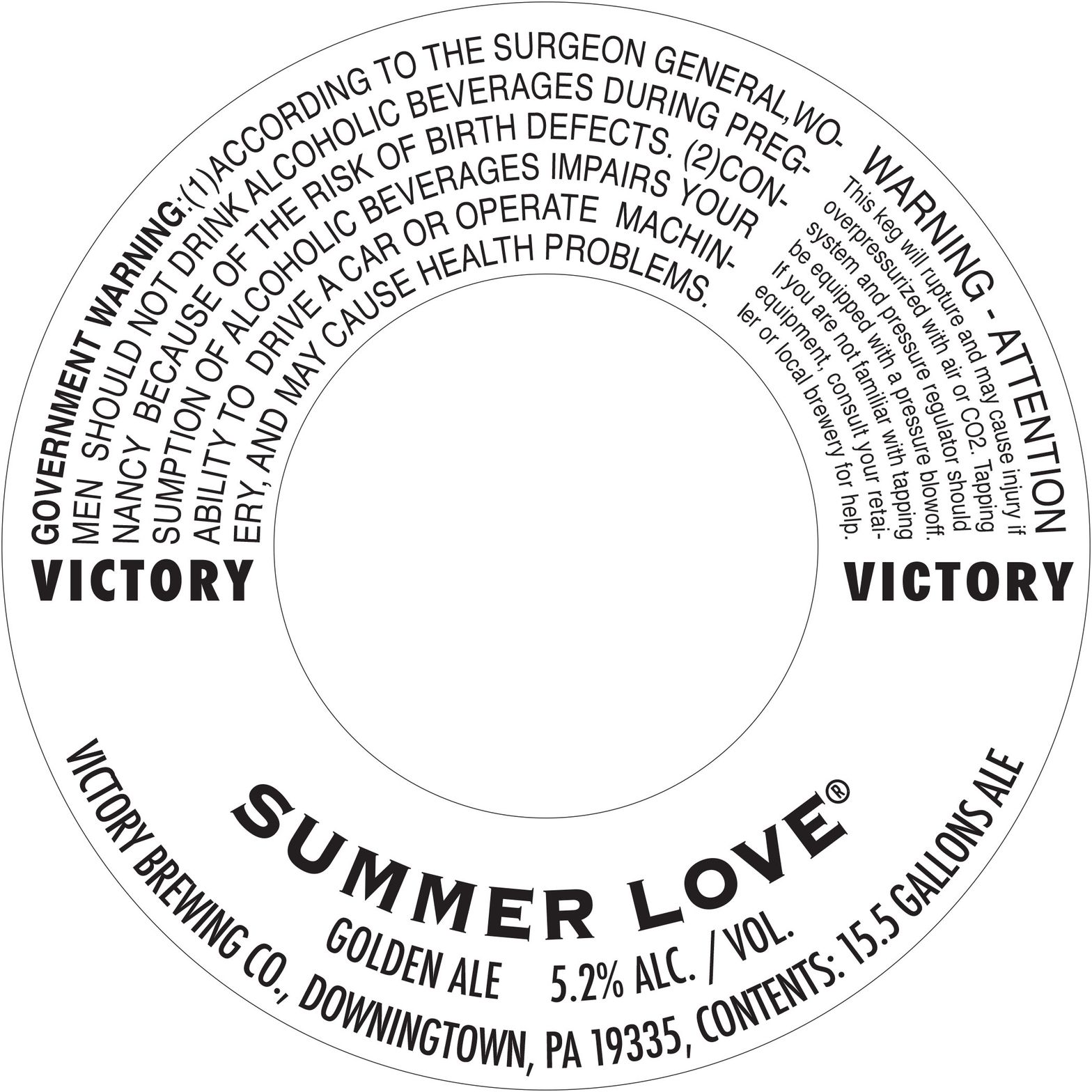 Summer Love — full label as filed with TTB