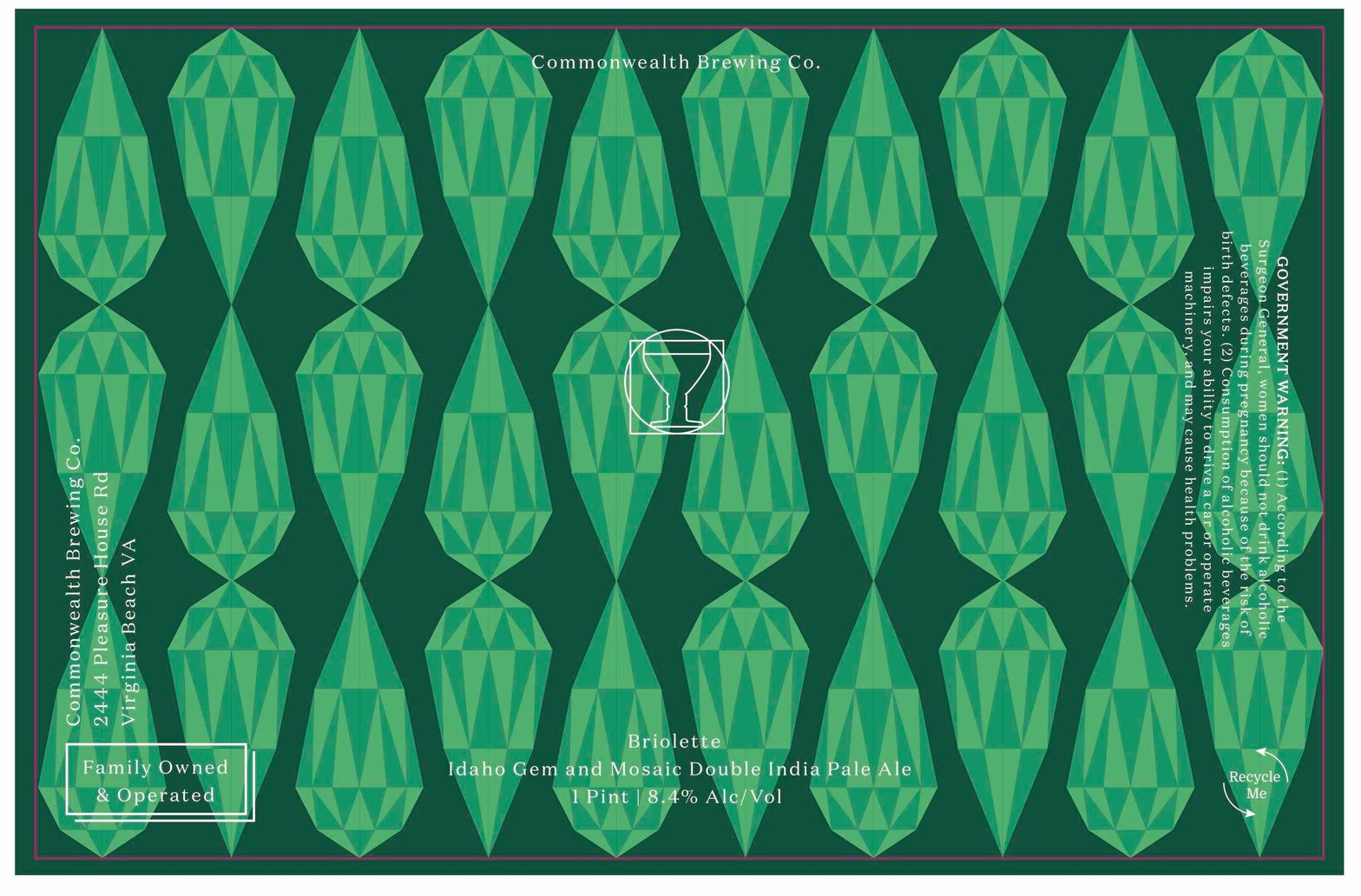 Briolette — full label as filed with TTB