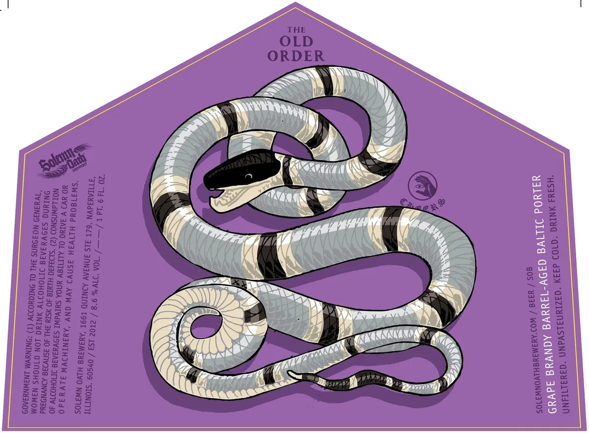 The Old Order label art — SOLEMN OATH BREWERY