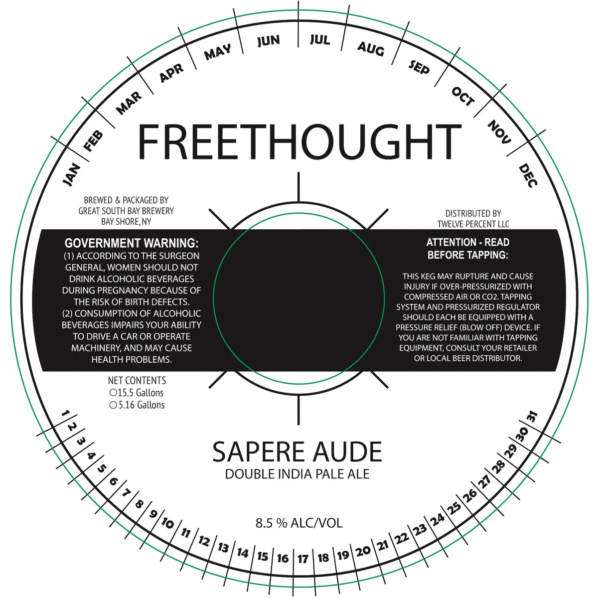Sapere Aude label art — FREETHOUGHT