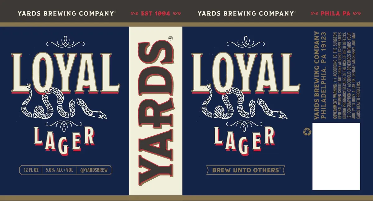 Loyal Lager label art — YARDS BREWING COMPANY