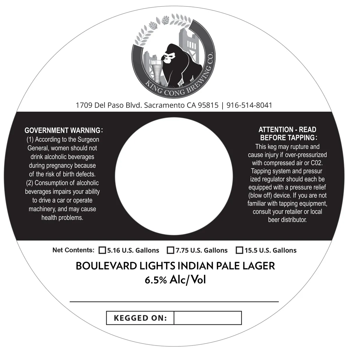 Boulevard Lights Indian Pale Lager label art — BOULEVARD LIGHTS