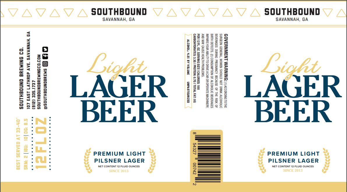 Light Lager Beer — full label as filed with TTB