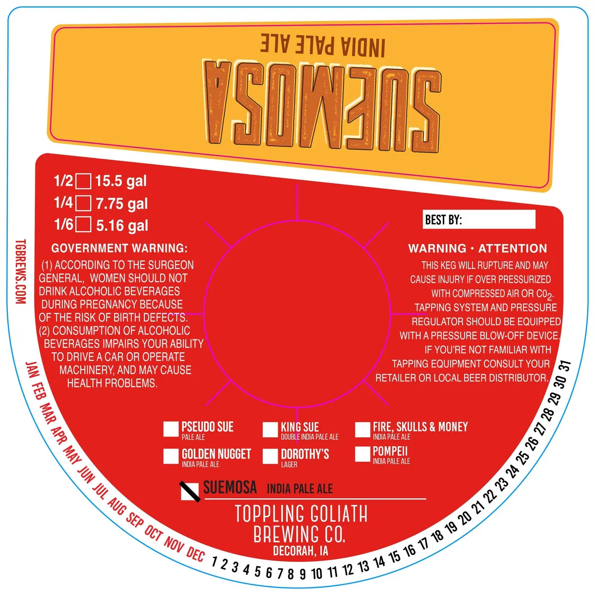 Suemosa label art — TOPPLING GOLIATH BREWING CO.