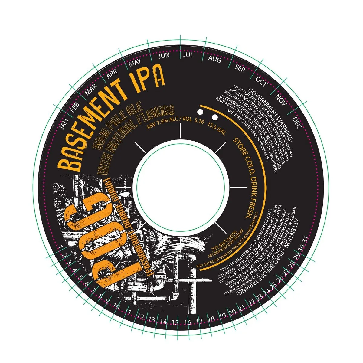 Pog Basement IPA label art — SCOFFLAW