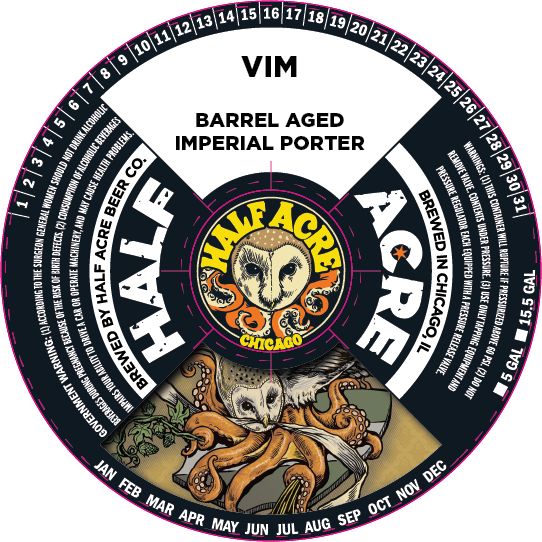 Vim — full label as filed with TTB
