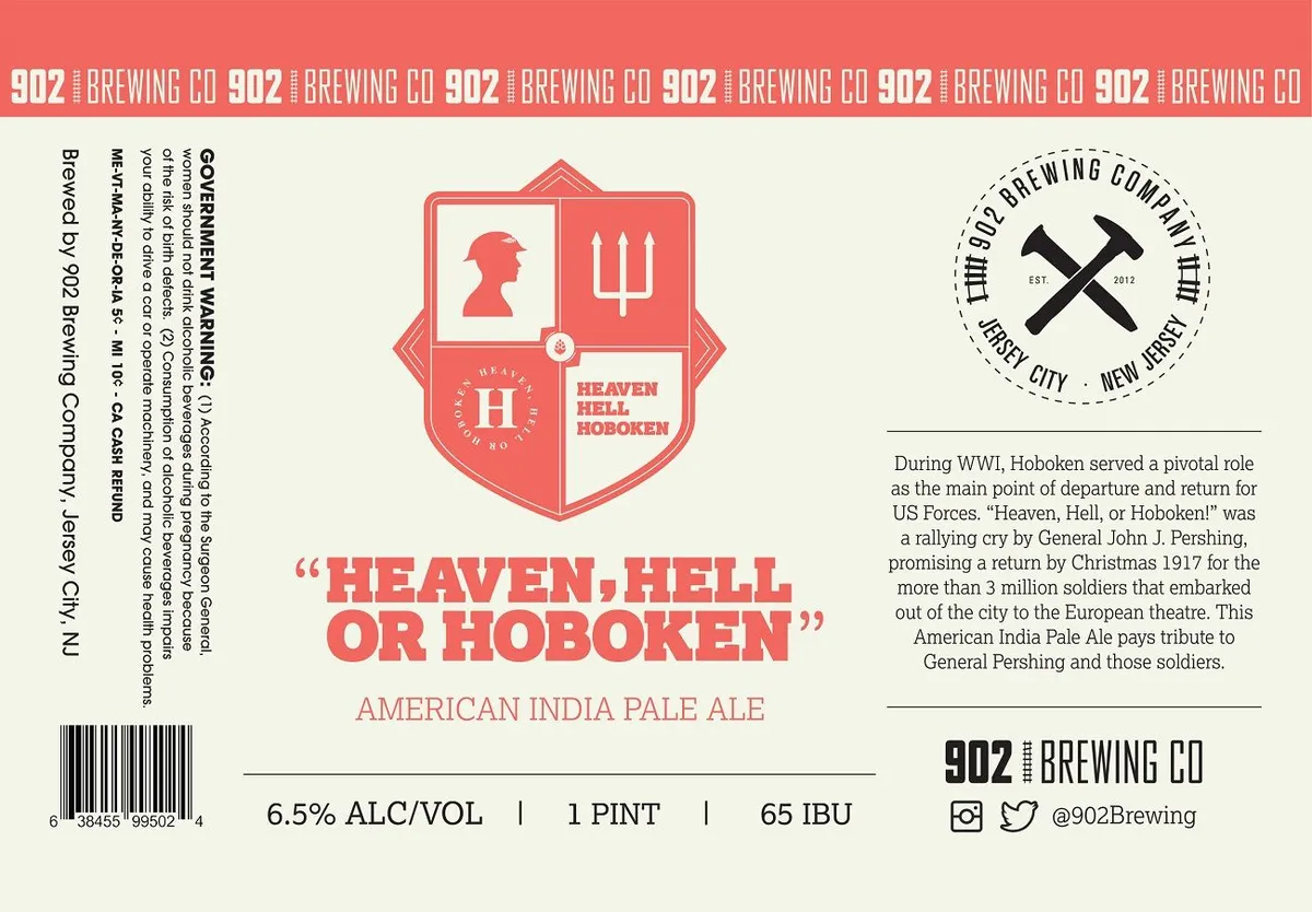Heaven, Hell, or Hoboken American India Pale Ale label