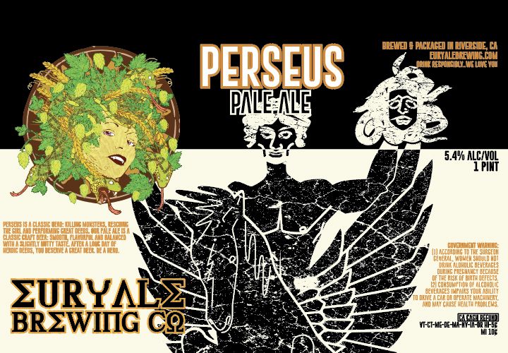Perseus Pale Ale — full label as filed with TTB