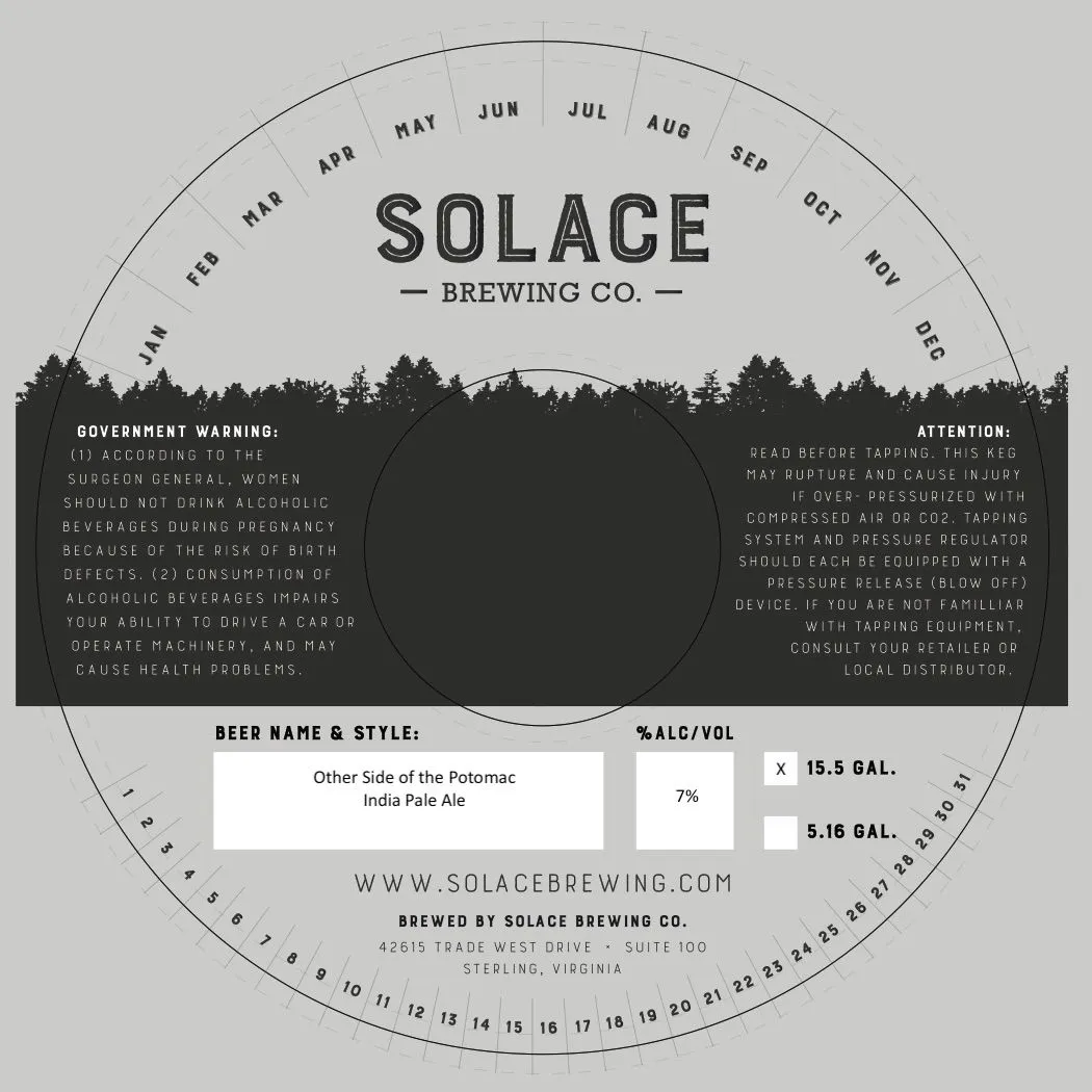 Other Side of the Potomac India Pale Ale label