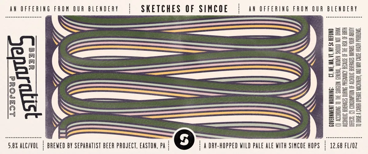 Sketches of Simcoe label art — SEPARATIST BEER PROJECT
