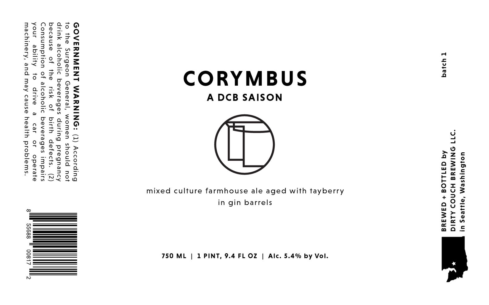 Corymbus — full label as filed with TTB