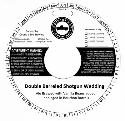 Double Barreled Shotgun Wedding label