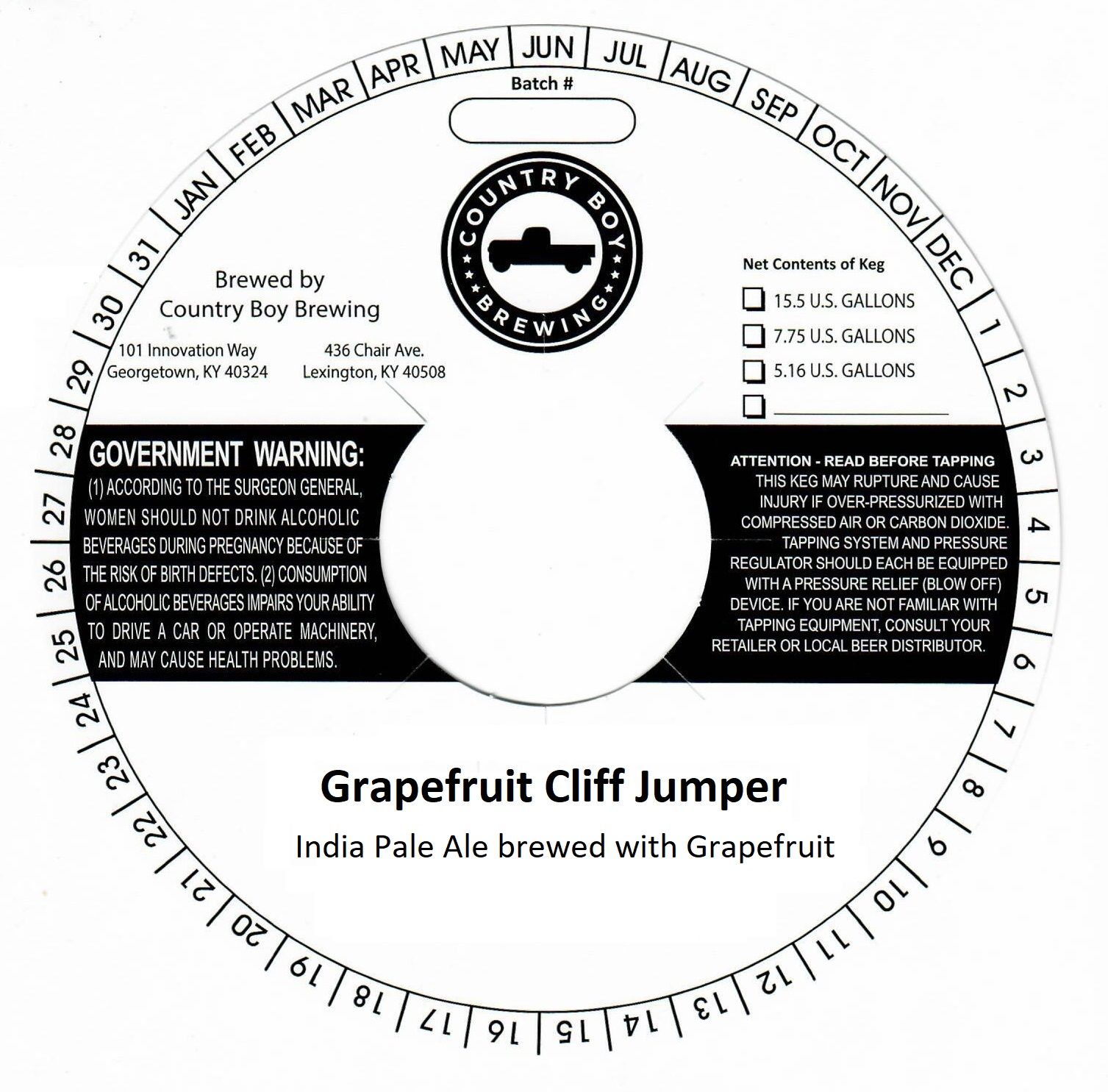 Grapefruit Cliff Jumper — full label as filed with TTB