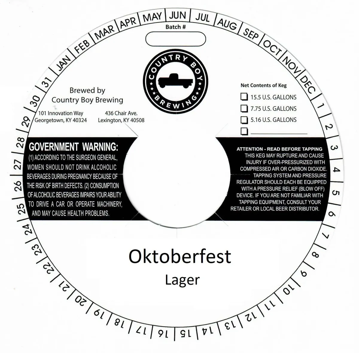 Oktoberfest label art — COUNTRY BOY BREWING