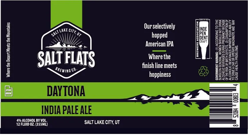 Daytona India Pale Ale label art — DAYTONA INDIA PALE ALE