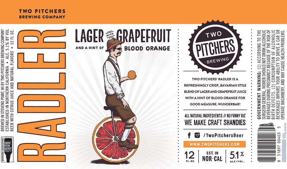 Grapefruit Radler — full label as filed with TTB