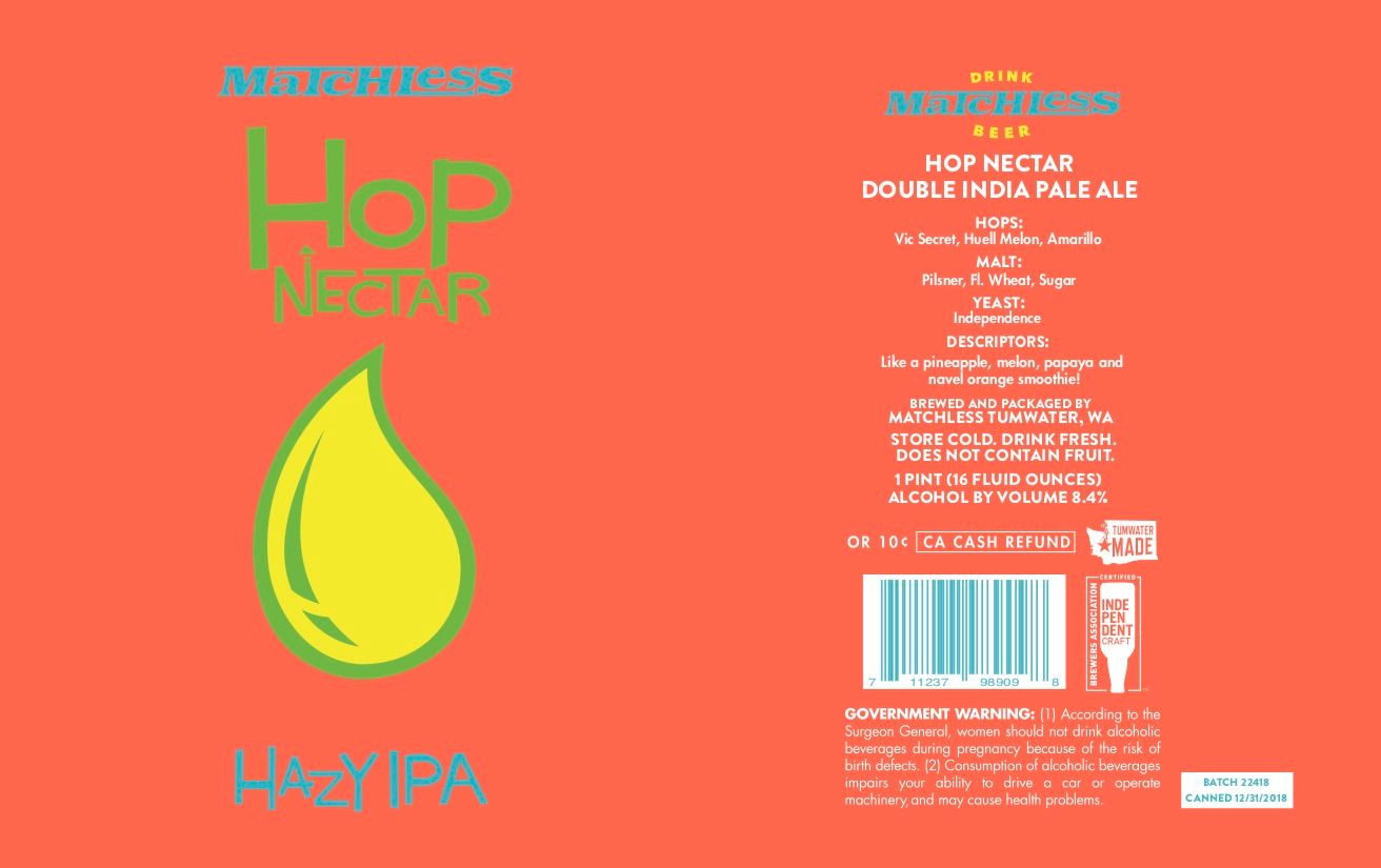 Hop Nectar — full label as filed with TTB