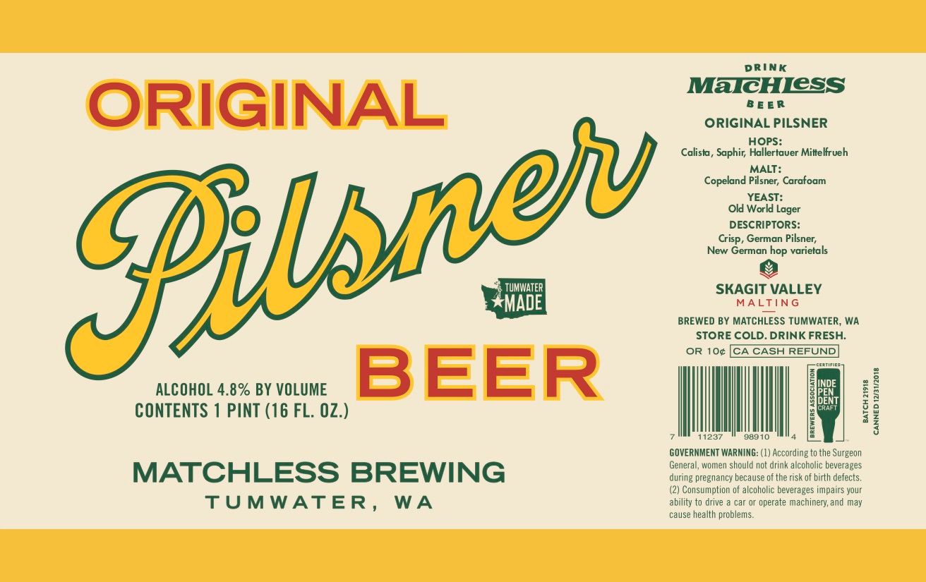 Original Pilsner Beer — full label as filed with TTB