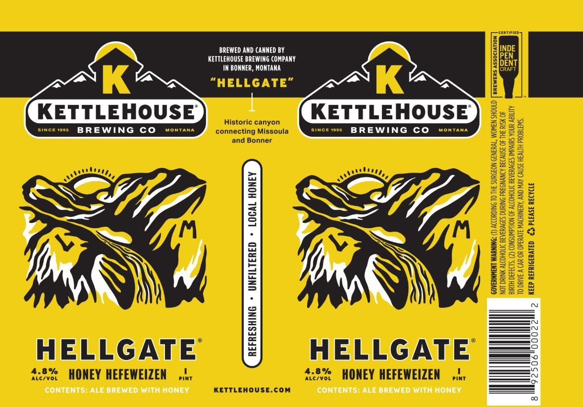 Hellgate Honey Hefeweizen — full label as filed with TTB
